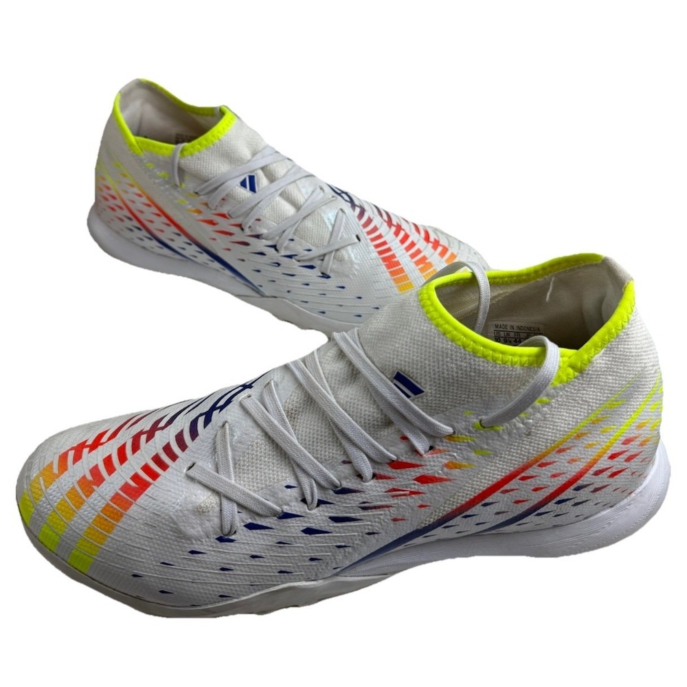 Adidas Mens White Predator Edge .3 TF Al Rihla Indoor Soccer Turf Cleat. Size 10 - Picture 5 of 13